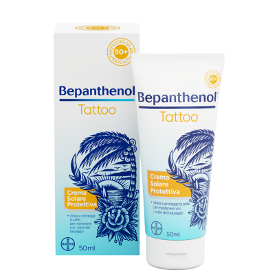 BEPANTHENOL TATTOO CREMA SOLARE PROTETTIVA SPF50+ 50 ML BEPANTHENOL TATTOO CREMA SOLARE PROTETTIVA SPF50+ 50 ML