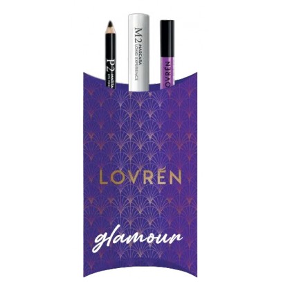 LOVREN KIT LUXURY GLAMOUR 1 MASCARA M2 + 1 MATITA OCCHI P2 +1 LIP GLOSS OL1