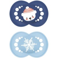 MAM ORIGINAL 16+ WINTER LIMITED EDITION SILICONE MASCHIO 2 PEZZI
