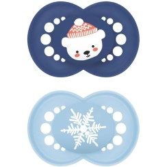 MAM ORIGINAL 2-6 WINTER LIMITED EDITION SILICONE MASCHIO 2 PEZZI