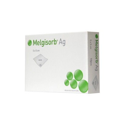 MELGISORB AG MEDICAZIONE CON CARBOSSILMETILCELLULOSA E IONID'ARGENTO 10 X 10 CM 10 PEZZI