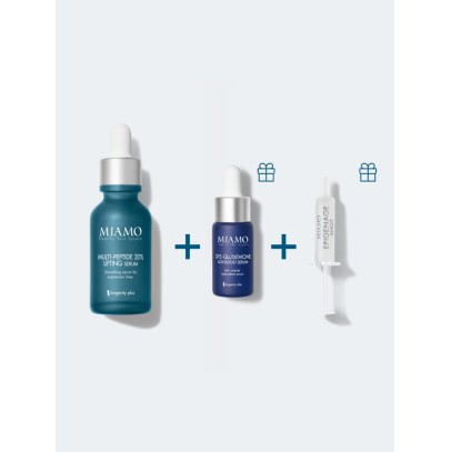 MIAMO 2026 COFANETTO LIFT&AOX MULTI PEPTIDE 20% LIFTING SERUM 30 ML + GF5 GLUTATHIONE AOX BOOST SERUM 10 ML + EPIGENAGESHOT 1 ML