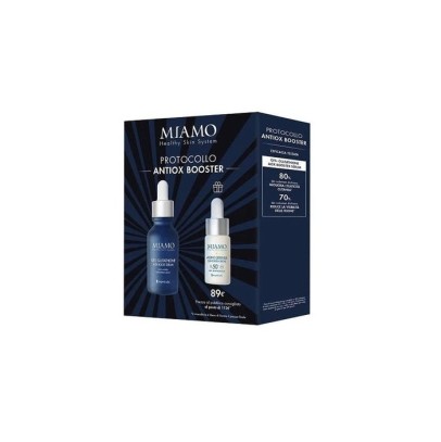 MIAMO COFANETTO 2024 ANTIOX BOOSTER 1 ANTI OSSIDANTE GF5 GLUTATHIONE 30 ML + 1 AGING DEFENSE 10 ML