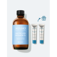 MIAMO COFANETTO 2025 ESFOLIANTE ANTI IMPERFEZIONI 1 ACIDO SALICILICO 120 ML + 2 RENEWAL PEEL 5 ML OMAGGIO