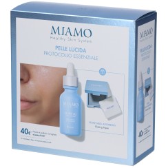 MIAMO COFANETTO 2025 PROTOCOLLO PELLE LUCIDA 1 OIL FREE GEL30 ML + 1 BLOTTING PAPER