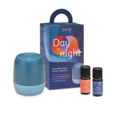 PURAE KIT DAY TO NIGHT DIFFUSORE MINI GINEPRO-BLU CON SINERGIE 5 ML