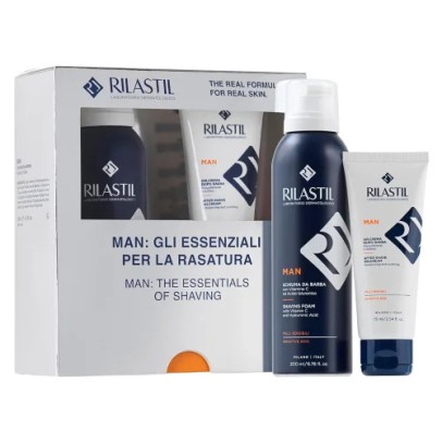 RILASTIL COFANETTO MAN 1 RILASTIL MAN GEL DOPOBARBA 75 ML +1 RILASTIL MAN GELCREMA CONTORNO OCCHI 15 ML