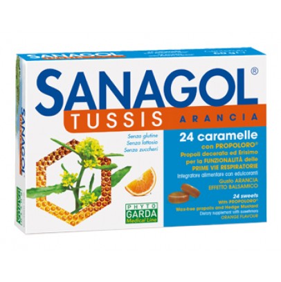 SANAGOL TUSSIS ARANCIA 24 CARAMELLE