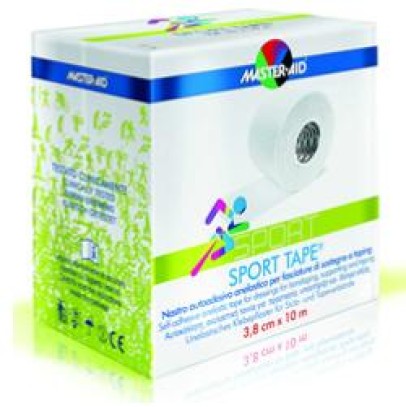 NASTRO AUTOADESIVO ANELASTICO PER FASCIATURE DI SOSTEGNO E TAPING MASTER-AID SPORT 3,8X10 NASTRO AUTOADESIVO ANELASTICO PER FASCIATURE DI SOSTEGNO E TAPING MASTER-AID SPORT 3,8X10