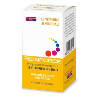 REINFORCE 12 VITAMINE + 8 MINERALI 30 COMPRESSE MASTICABILI REINFORCE 12 VITAMINE + 8 MINERALI 30 COMPRESSE MASTICABILI