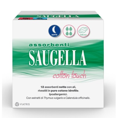 SAUGELLA COTTON TOUCH ASSORBENTI NOTTE 12 PEZZI