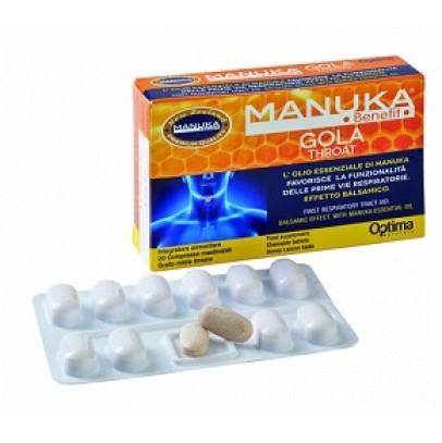 MANUKA BENEFIT GOLA THROAT 20 COMPRESSE MASTICABILI