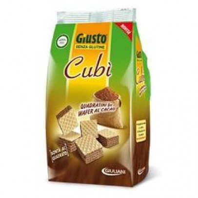 GIUSTO SENZA GLUTINE CUBI' WAFER CACAO 175 G