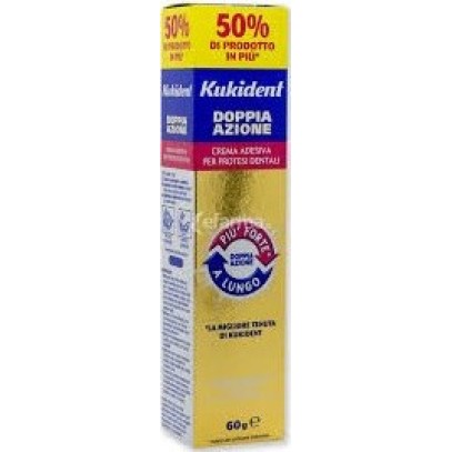 KUKIDENT PLUS DOPPIA AZIONE CREMA ADESIVA PER PROTESI DENTARIE 60 G