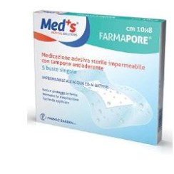 MEDS PORE MEDICAZIONE IN POLIURETANO ADESIVA IMPERMEABILE 10X12CM 5 PEZZI