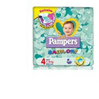 PAMPERS BABY DRY DOWNCOUNT MAXI PD 52 PEZZI