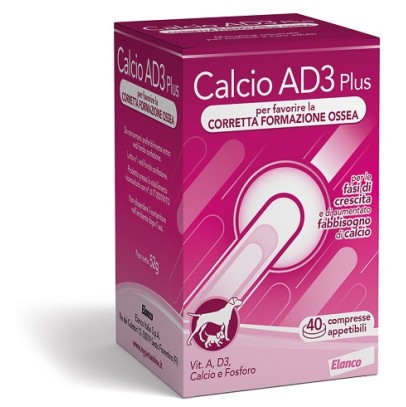 CALCIO AD3 SOLUBILE SVILUPPO 40 COMPRESSE ALTAMENTE APPETIBILI CALCIO AD3 SOLUBILE SVILUPPO 40 COMPRESSE ALTAMENTE APPETIBILI