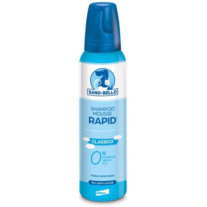 SANO E BELLO SHAMPOO MOUSSE RAPID CLASSICO FLACONE 300 ML SANO E BELLO SHAMPOO MOUSSE RAPID CLASSICO FLACONE 300 ML