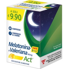 MELATONINA ACT 1MG +VALERIANA 5 FORTE COMPLEX 60 COMPRESSE