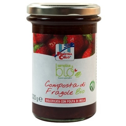 COMPOSTA DI FRAGOLE CON POLPA DI MELA BIO 320 G