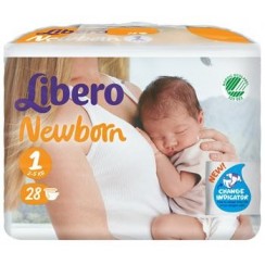 LIBERO NEWBORN PANNOLINO PER BAMBINO TAGLIA 1 4X28 PEZZI