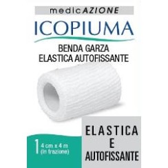 BENDA GARZA ELASTICA ICOPIUMA AUTOFISSANTE CM 4 X 4 MT