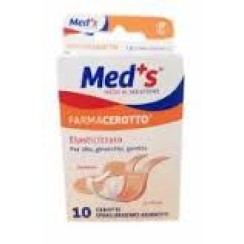 CEROTTO MEDS STRIPS TELA IPOALLERGENICO ELASTICIZZATO ASSORTITI 10 PEZZI