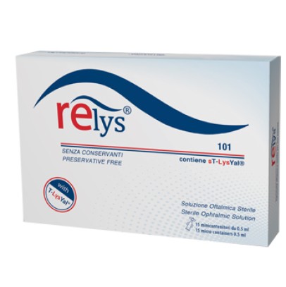 RELYS MONODOSE SOLUZIONE OFTALMICA 15 MINICONTENITORI DA 0,5ML SENZA CONSERVANTI