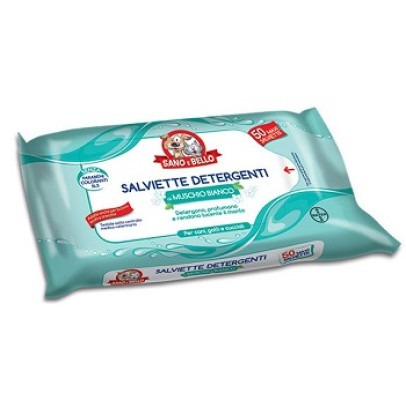 SANO E BELLO SALVIETTE DETERGENTI MUSCHIO BIANCO 50 PEZZI SANO E BELLO SALVIETTE DETERGENTI MUSCHIO BIANCO 50 PEZZI