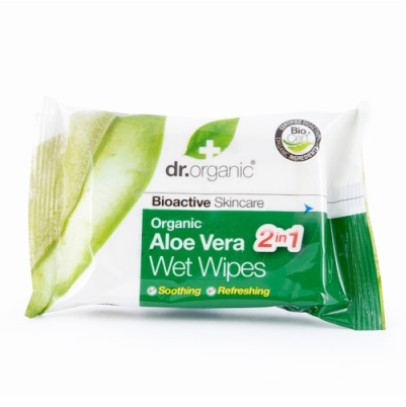 DR ORGANIC ALOE VERA WET WIPES SALVIETTINE UMIDIFICATE 20 PEZZI