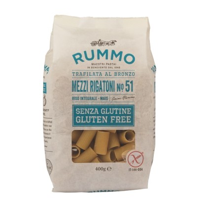RUMMO MEZZI RIGATONI N51 DI RISO INTEGRALE E MAIS 400 G RUMMO MEZZI RIGATONI N51 DI RISO INTEGRALE E MAIS 400 G