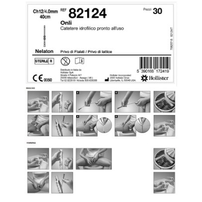 CATETERE IDROFILICO ONLI PRONTO ALL'USO 40 CM CH 12 30 PEZZI CATETERE IDROFILICO ONLI PRONTO ALL'USO 40 CM CH 12 30 PEZZI