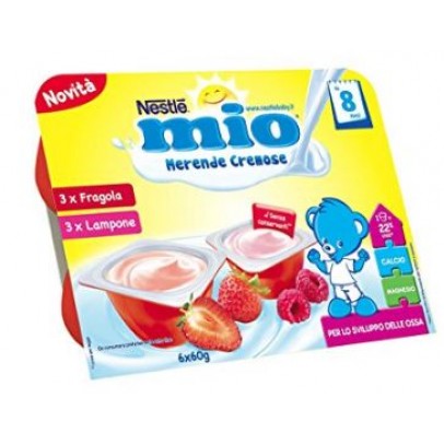 MIO MERENDA CREMOSA FRAGOLA + LAMPONE 6 X 60 G