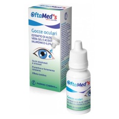 OFTAMED'S GOCCE OCULARI OCCHI DISIDRATATI E STRESSATI ESTRATTO ALOE VERA GEL E ACIDO IALURONICO 0,3% 10 ML