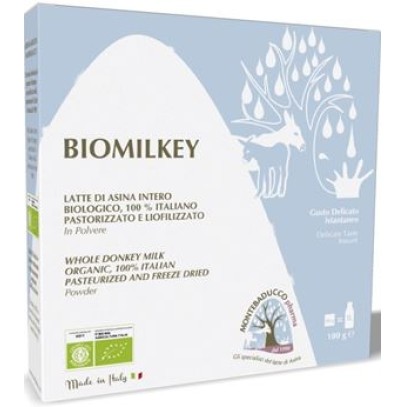 BIOMILKEY LATTE DI ASINA PASTORIZZATO E LIOFILIZZATO BIOLOGICO 100% ITALIANO 100 G BIOMILKEY LATTE DI ASINA PASTORIZZATO E LIOFILIZZATO BIOLOGICO 100% ITALIANO 100 G