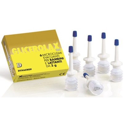 GLICEROLAX BAMBINI E LATTANTI MICROCLISMI EVACUANTI 6 PEZZIX 3 G CONTIENE AMIDO DI RISO GLICEROLAX BAMBINI E LATTANTI MICROCLISMI EVACUANTI 6 PEZZIX 3 G CONTIENE AMIDO DI RISO