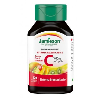 JAMIESON VITAMINA C 1000 120 COMPRESSE MASTICABILI FRUTTI TROPICALI