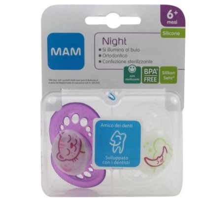MAM NIGHT SUCCHIETTO 6+ SILICONE CONFEZIONE DOPPIA MAM NIGHT SUCCHIETTO 6+ SILICONE CONFEZIONE DOPPIA