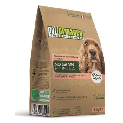 PETFORMANCE NO GRAIN CROCCHETTE SALMONE CANE 1,5 KG