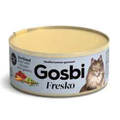 GOSBI FRESKO CAT STERILIZED BEEF CHICKEN GREENS 70 G