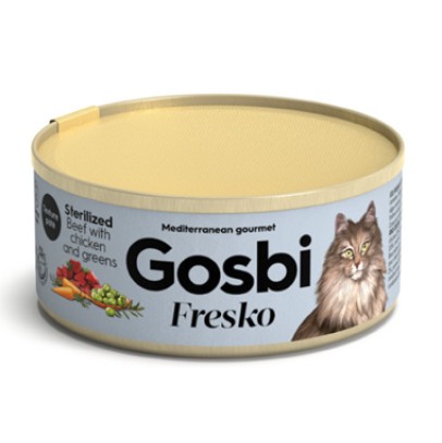 GOSBI FRESKO CAT STERILIZED BEEF CHICKEN GREENS 70 G GOSBI FRESKO CAT STERILIZED BEEF CHICKEN GREENS 70 G