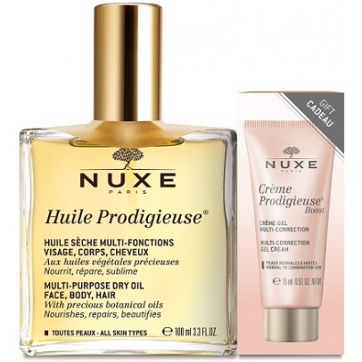 NUXE HUILE PRODIGIEUSE 100 ML + COLLERETTE CREME PRODIGIEUSEBOOST 15 ML