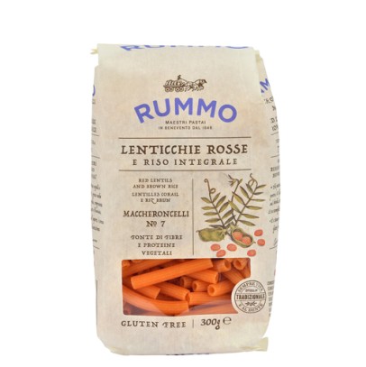 RUMMO MACCHERONCELLI N 7 LENTICCHIE ROSSE E RISO INTEGRALE 300 G RUMMO MACCHERONCELLI N 7 LENTICCHIE ROSSE E RISO INTEGRALE 300 G