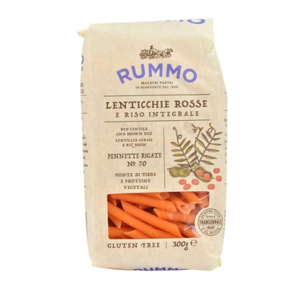 RUMMO PENNETTE RIGATE N 70 LENTICCHIE ROSSE E RISO INTEGRALE300 G RUMMO PENNETTE RIGATE N 70 LENTICCHIE ROSSE E RISO INTEGRALE300 G