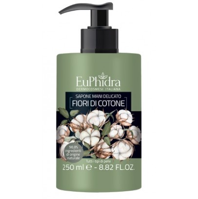 EUPHIDRA SAPONE LIQUIDO MANI COTONE IN FLACONE CON ETICHETTADISPENSER