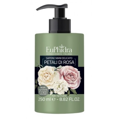 EUPHIDRA SAPONE LIQUIDO MANI ROSA IN FLACONE CON ETICHETTA DISPENSER