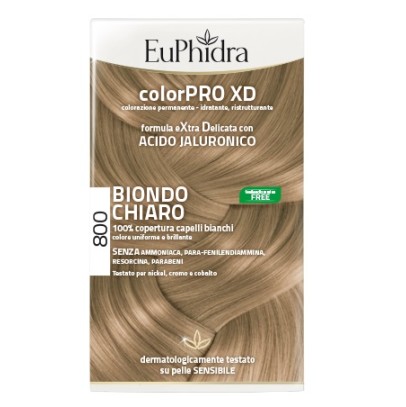 EUPHIDRA COLORPRO XD 800 BIONDO CHIARO GEL COLORANTE CAPELLIIN FLACONE + ATTIVANTE + BALSAMO + GUANTI