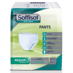 SOFFISOF AIR DRY PULL UP PANTS M EXTRA 10 PEZZI