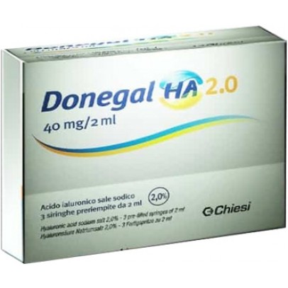 SIRINGA INTRA-ARTICOLARE DONEGAL HA 2.0 ACIDO IALURONICO 40MG 2 ML 3 PEZZI