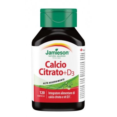 JAMIESON CALCIO CITRATO + VITAMINA D3 120 COMPRESSE